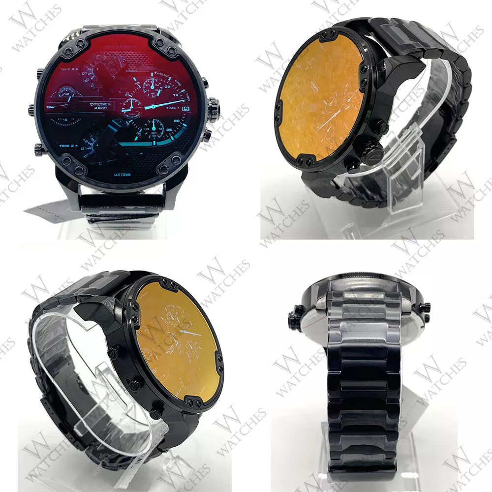 New Diesel DZ7395 Mr Daddy 2.0 Black Stainless Steel Strap Chrono