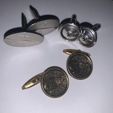 Lot Of 3 Sets Of Vintage Cufflinks Unique 