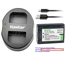 Kastar Battery Dual Charger for Sony NP-FH50 NPFH50 FH50 & Sony SLT-A35 HXR-MC1
