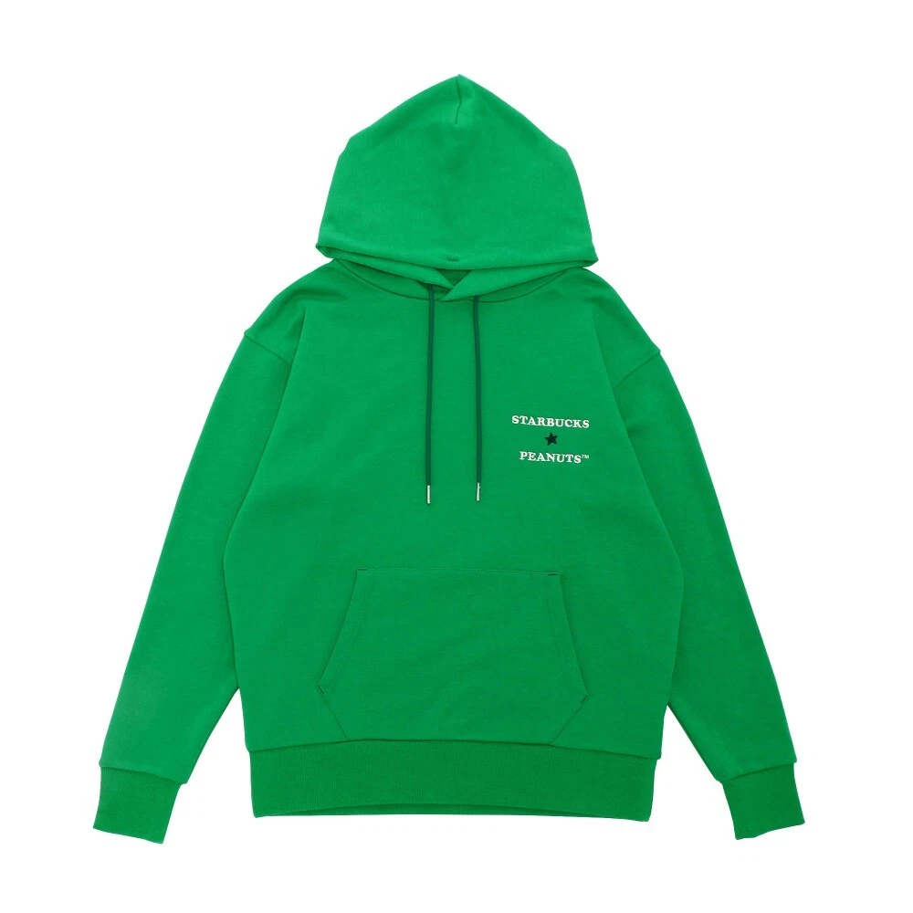 Starbucks oversized hoodie Green PEANUTS Snoopy Brothers S-M Japan