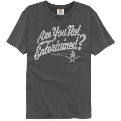 GLADIATOR Movie T-Shirt ARE YOU NOT ENTERTAINED New Official Merch Pepper CC