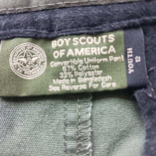 boy scouts of America Youth shorts size 12 army green 6 pockets (read carefully) - Picture 2 of 11