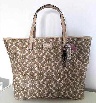 COACH コーチ シグネチャー トートバッグ PVC A4収納 F25673 s-l400.jpg