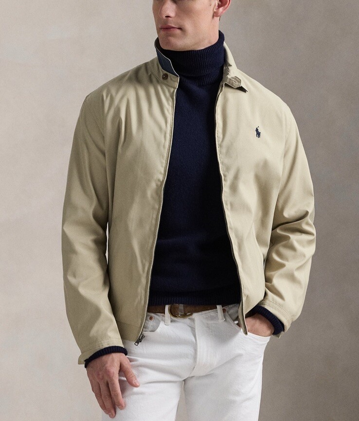 $185 Polo Ralph Lauren Men's Bi-Swing Windbreaker Jacket Khaki