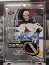 DYLAN GUENTHER ROOKIE PATCH AUTO #/49 UTAH HOCKEY CLUB 2022-23 UD TRILOGY #RR-8