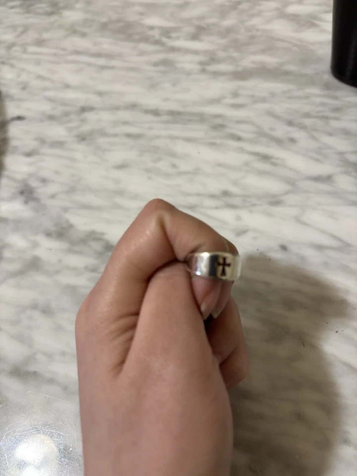 Retired Traditional James Avery Sterling Silver .925 Open Cross Ring Sz 4.5 - Image 3 of 4