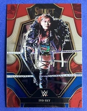 Iyo Sky 2023 Panini Select WWE PREMIER LEVEL Card #159 RED & BLUE BASE RETAIL