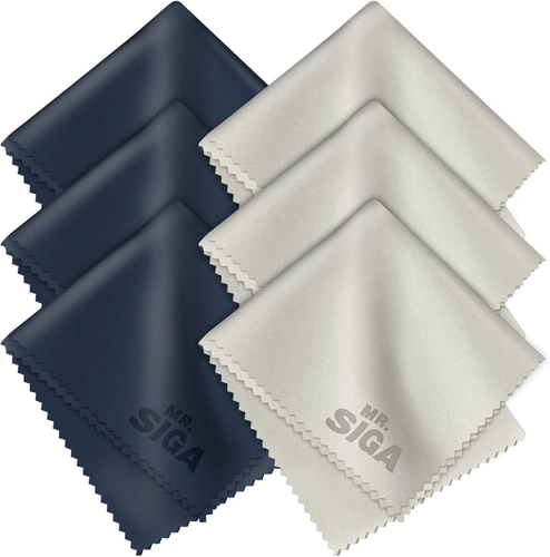6X7 Inches Premium Microfiber Cleaning Cloths For Lens Eyeglasses Screens 6 Pcs