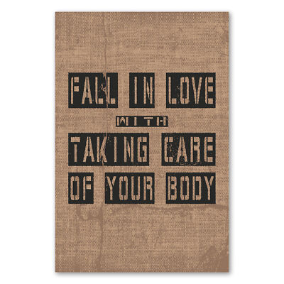 Postereck 1684 Poster Leinwand Retro Plakat, Fall In Love Motivation Spruch