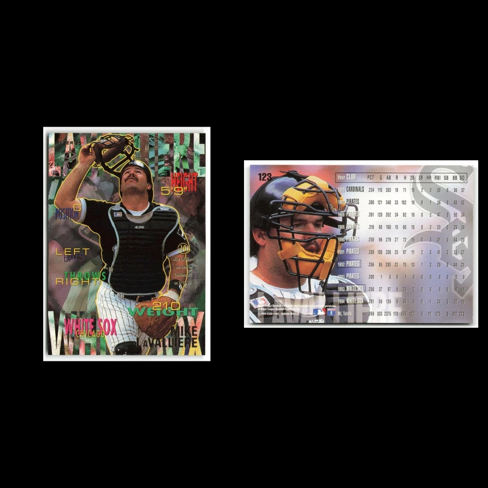 Mike LaValliere #123 1995 Fleer Chicago White Sox Baseball Card MLB NM - Image 3 of 3
