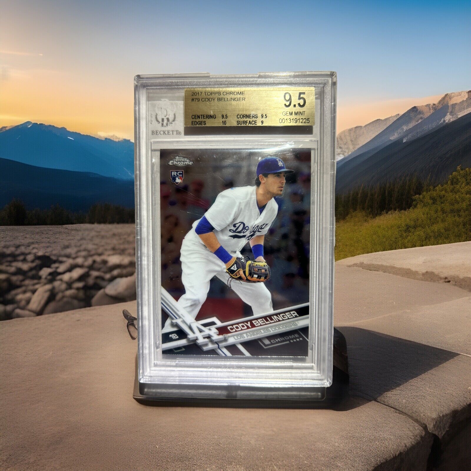 CODY BELLINGER - 2017 TOPPS CHROME #79 RC ROOKIE - BGS 9.5 GEM MINT - LA DODGERS