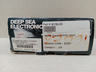 DEEP SEA ELECTRONICS DSE 9130-003-00 12V 5A BATTERY CHARGER