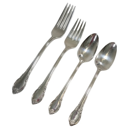 REMEMBRANCE Dinner Fork Salad Fork 2 Teaspoons 1847 Rogers Bros IS Silverplate - 第 1/2 張圖片