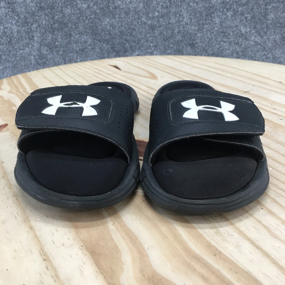 Sandalias Under Armour Juveniles 3 Ignite V Slides Negras Puntera Abierta Sin Cordones 1287320-001 Foto 4 de 4