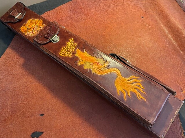 キューケース　J Flowers オールレザー　2B4S J. FLOWERS LTD CUE CASE 2x5/3x4 GENUINE LEATHER BROWN | eBay