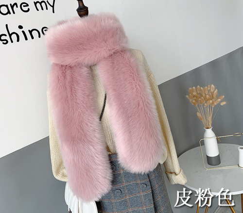 New Women's Warmer Faux Fox Fur Scarf Collar Shawl Stole Neck Scarves Wraps Gift - Picture 9 of 25
