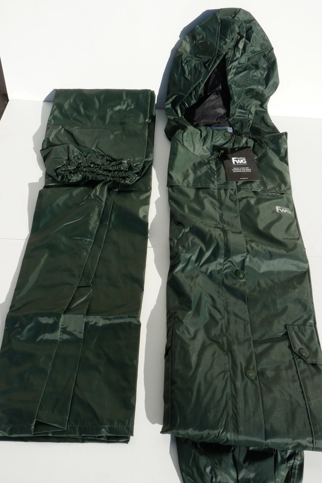 Foul Weather Gear FWG 2 Piece Dark Green Rain Jacket w/Pants Size XL NWT
Opens in a new window or ta