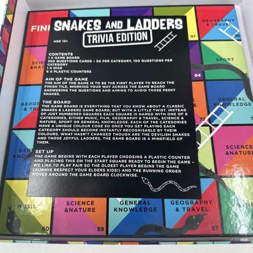 Serpientes y Escaleras Edición Trivia Juego de Mesa TFAW16-GME Caja Abierta Mesa Divertida - Imagen 11 de 12