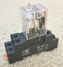 Electromagnetic Power Relay, 8-Pin 10 AMP 24V DC Relay Coil with Socket Base