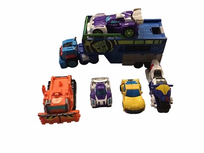 Hasbro Rescue bots Lot of 6 Transformers Bumblebee, Optimus Prime, Chase, Blurr,
