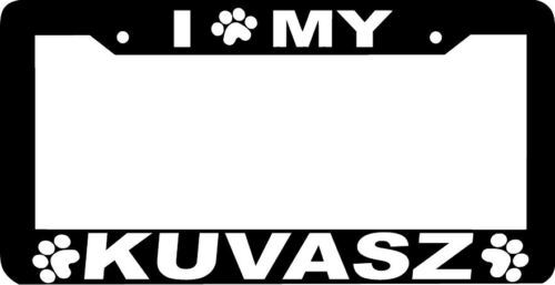 KUVASZ DOG paw print License Plate Frame - Foto 1 di 1