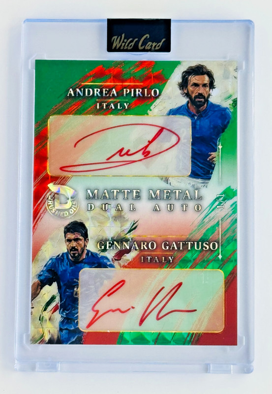 2026 Matte Metal World Cup Andrea Pirlo Gennaro Gattuso Dual Auto 1/1 Italy