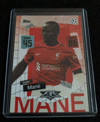 Topps Match Attax Fire Tyson Beck Sadio Mane Liverpool 302/500 Parallel