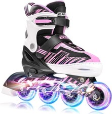 Juego De Patines Para Ni as Ruedas En Linea Rosado Inline Roller Skates Pink NEW