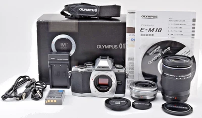 Olympus OM-D E-M10 Mirrorless Camera 14-42mm 40-150mm Lens JAPAN [NEAR MINT] - Photo 1/4