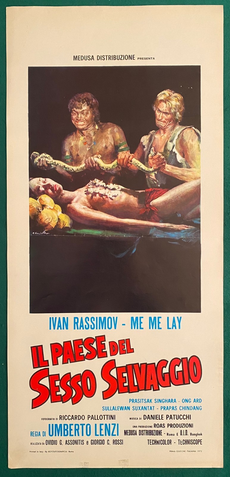 Locandina originale film Il paese del sesso selvaggio (1972) - Regia di Umberto Lenzi