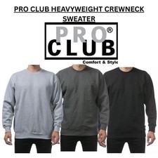 Pro Club Men's 13oz Heavyweight Crew Neck Fleece Sweatshirt/ Sweater