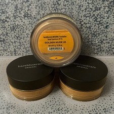 3 Pack- bareMinerals Original SPF 15 Foundation, Golden Nude 16, 8g / 0.28oz New