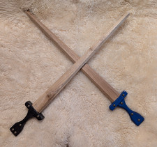 Pair Wooden Toy Sparring 30" Swords Medieval Renaissance Faire Costume LARP