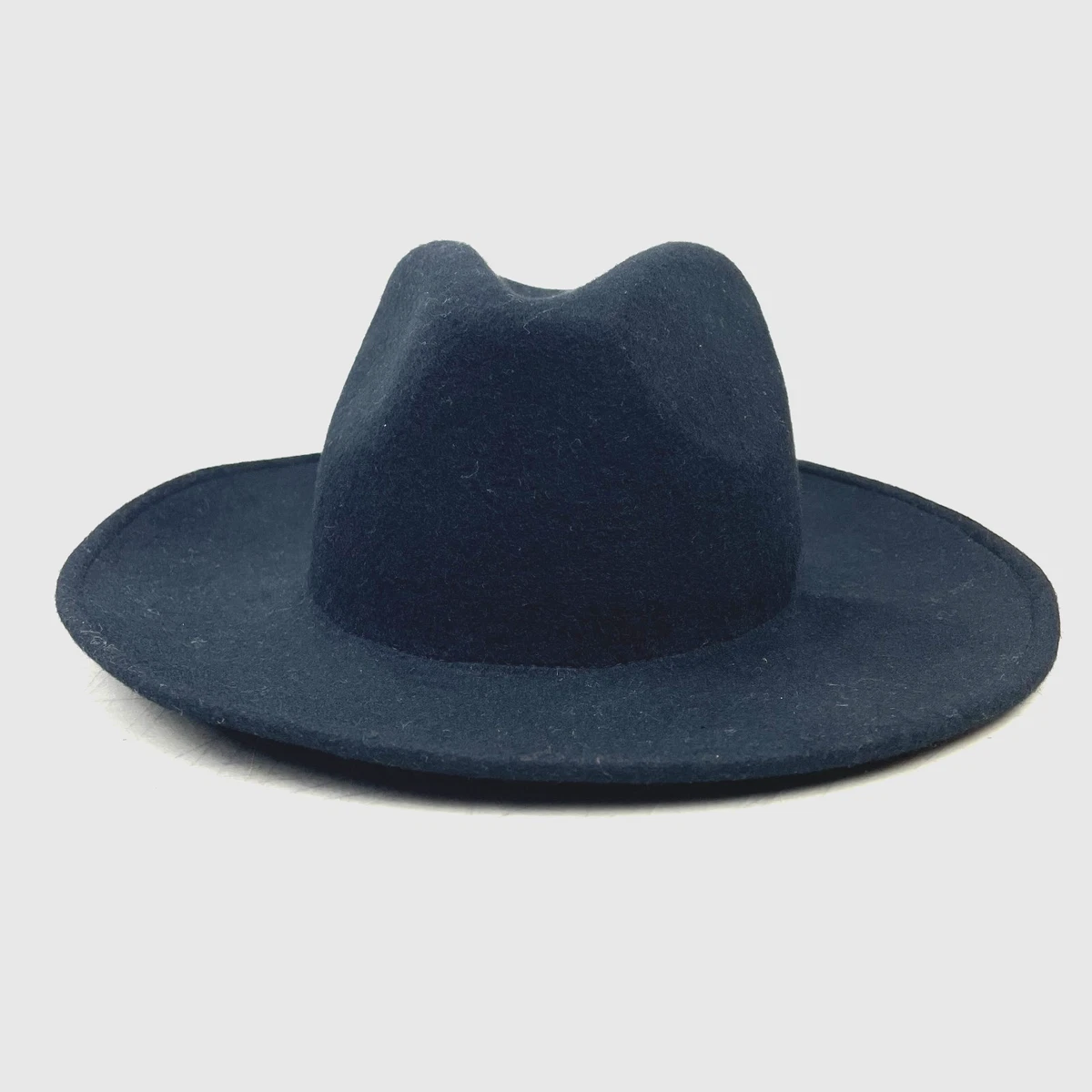 Free People NWT Wool Black Wide Brimmed Hat Bamboopack Men Women Winter Retro Fashion Wool Blend Fedora  main image 3