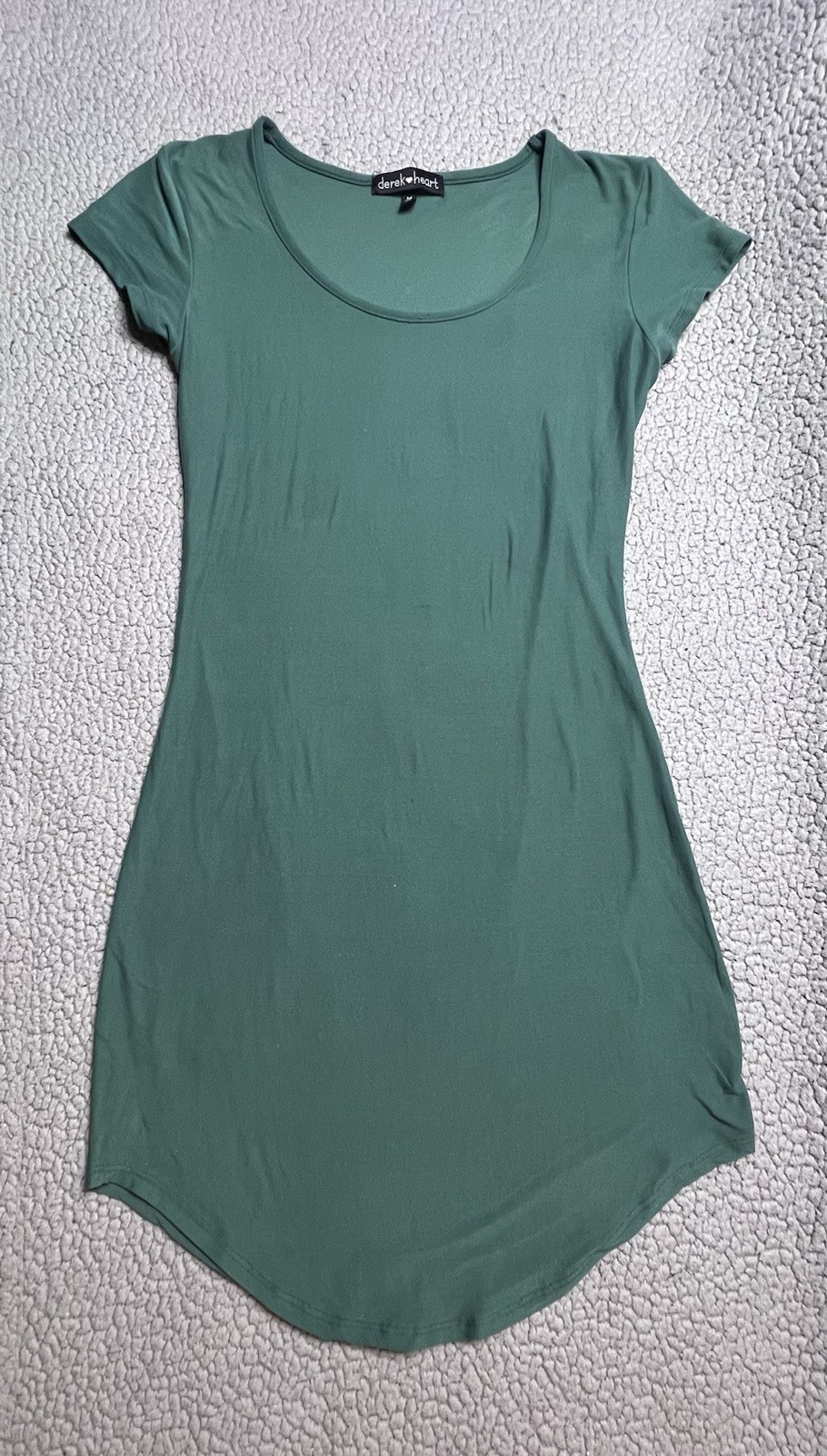 Derek Heart Short Sleeve T Shirt Dress Women’s Size Medium Green T Shirt Dress