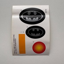 Autocollants Stickers d'origine BATMOBILE Kenner 1993 BATMAN The Animated Series