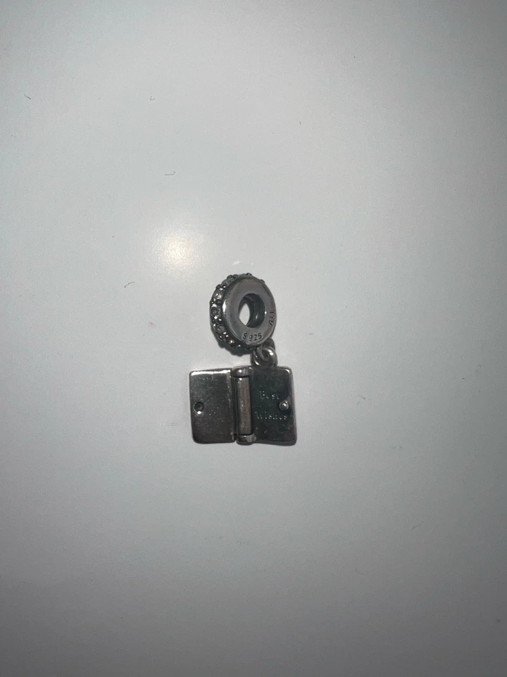 Pandora Silver Happy Birthday Card Dangle Charm 791723CZ S925ale  - Image 2 of 3