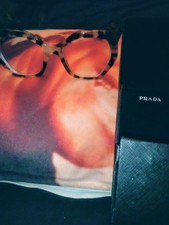 Prada Spr 16r Tortoiseshell Round Sunglasses Large Frame 56mm Brown