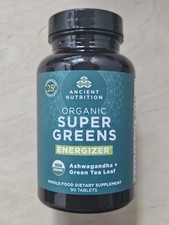    Ancient Nutrition Organic Super Greens Energizer 90 Tablets. Exp: 01/2027
