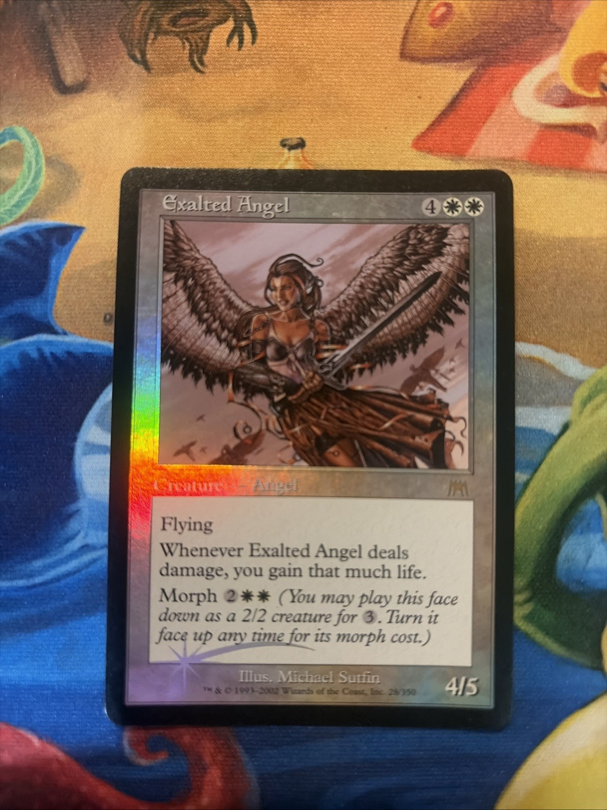Magic the Gathering EXALTED ANGEL Onslaught Foil NM Near Mint (Cut Line)
