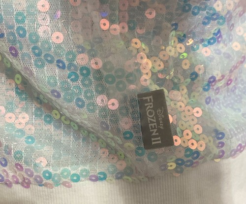 Disney Frozen 2 White Sequin Jacket Girls Size 14/16 XL - Picture 4 of 10