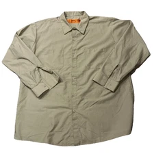 NWOT Red Kap Men’s Workwear 2XL Long Sleeve Shirt Pocket Mechanic Industrial Tan