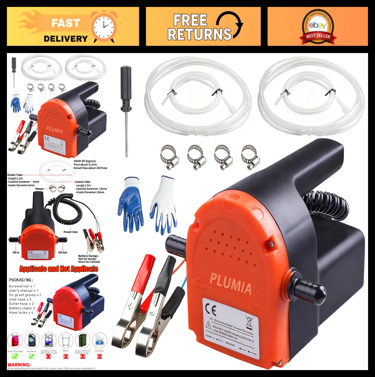 Change Pump Extractor Diesel Fluid Transfer Pump Marine Elec