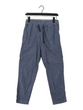 Uniqlo Women's Trousers S Blue Cotton with Elastane Tapered Chino