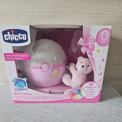 Chicco Next2Stars Nachtlicht Baby Sternenhimmel Projektor mit Plüschtier 