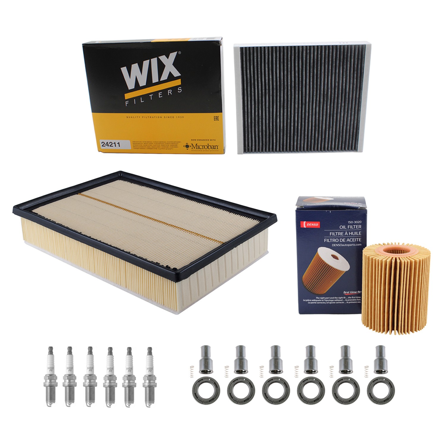 Denso Tune Up Kit NGK 6 Spark Plugs  Boots Kit for Toyota 4Runner 4.0 V6 1GR-FE