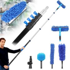 6M Water Fed Telescopic Window Cleaning Pole Conservatory Roof Cleaner Brush