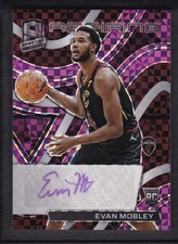 2021-22 EVAN MOBLEY 26/35 AUTO PANINI SPECTRA ASPIRING CHECKERBOARD AUTOGRAPHS