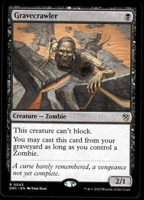 x1 Gravecrawler - Commander: Aetherdrift - NM - MTG