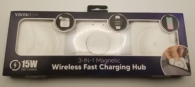 VISTATECH 3-IN-1 TRI-FOLD WIRELESS  CHARGING HUB for APPLE WATCH AIR PODS iPHONE